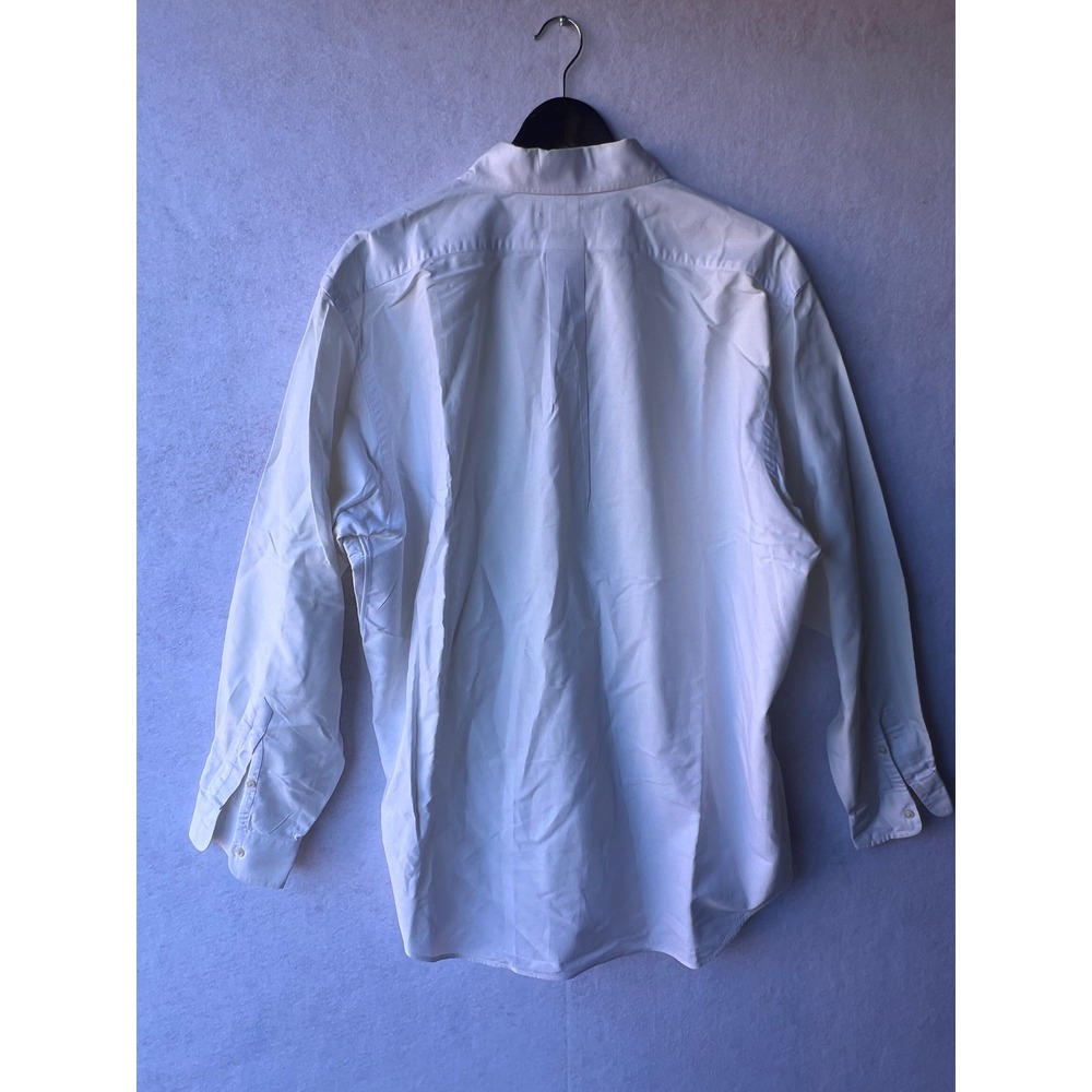 Ralph Lauren Yarmouth White Cotton Button Down Shirt Mens 16.5 35 Long Sleeve - Picture 4 of 7